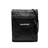 バレンシアガ EXPLORER エクスプローラー スモールポーチ ショルダーバッグ 532298 ブラック レザー メンズ BALENCIAGA 【中古】